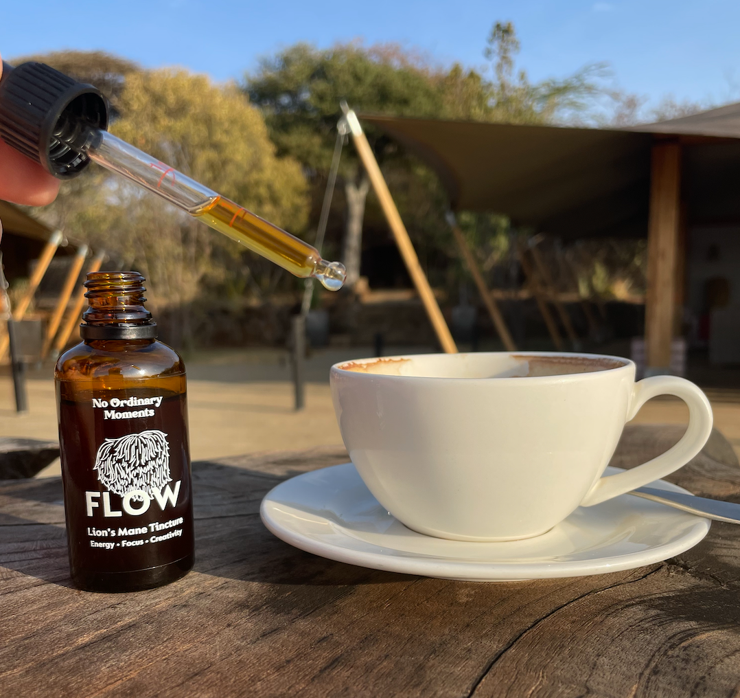 coffee with mushroom tinctures 